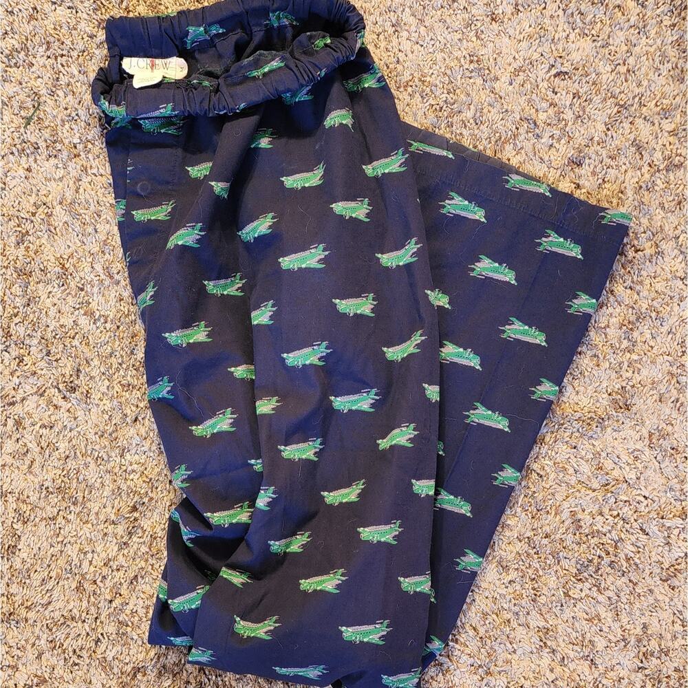 J.Crew M 100% Cotton Airplane PJ Lounge Pants EUC